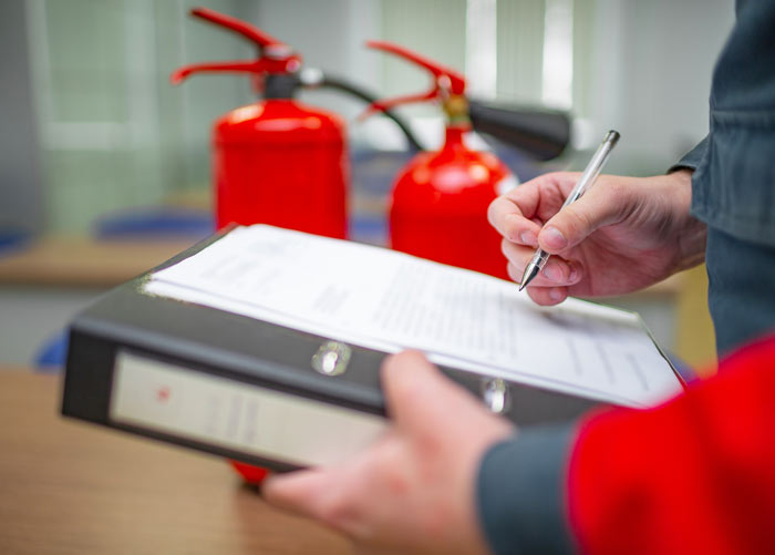 Fire risk assessment compliance documentation for an Exeter property